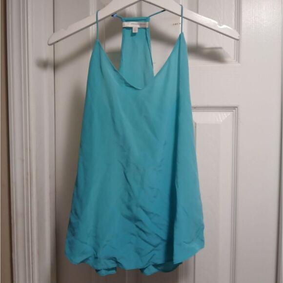 Lavender BROWN TURQUOISE SILK top Sz.XS - Picture 1 of 6
